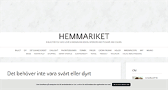 Desktop Screenshot of hemmariket.se